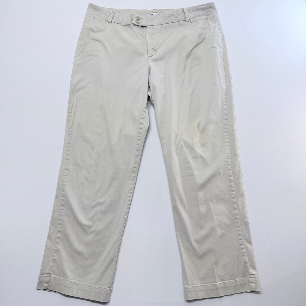 Lee Just Below The Waist Khaki Chino Pants Beige Straight Leg Plus Size 20WM